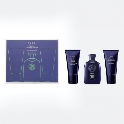 Oribe Supershine Discovery Hair Set - Travel Size Hydrating Shampoo & Conditioner - Softens, Adds Shine & Smooths Frizz (2.5 fl oz & 1.7 fl oz)