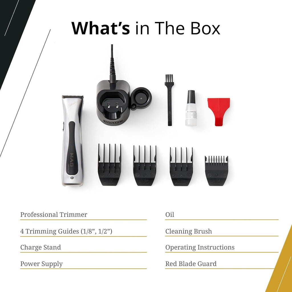 Wahl Professional Sterling Mag Cordless Trimmer - Lithium Ion, Quick-Detach Blade, 120 Min Run Time