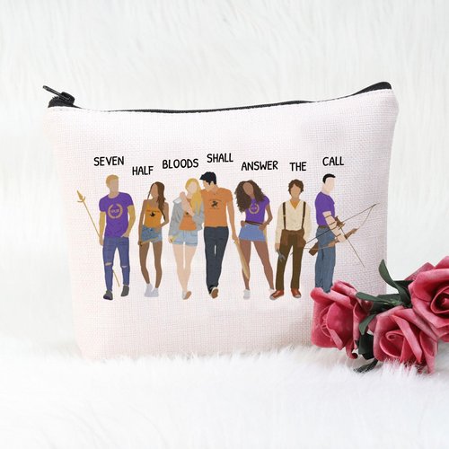 POFULL Book Lover Cosmetic Bag Bookish Gift Seven Half Bloods Shall Answer The Call Makeup Pouch