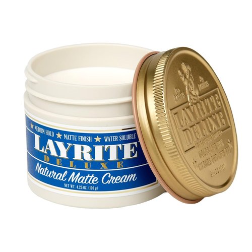 Layrite Natural Matte Cream - Mild Hold Styling Cream for Natural Look - 4.25 Ounce (Pack of 2)