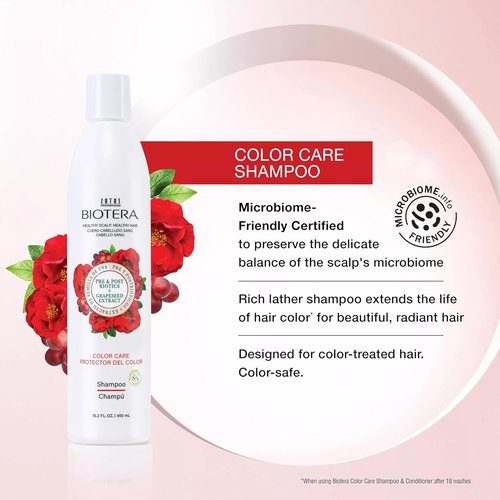 Biotera Color Care Shampoo - Extend & Maintain Color-Treated Hair | Microbiome Friendly & Vegan