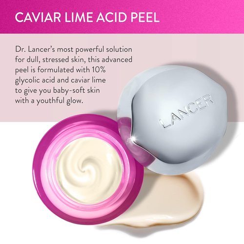Lancer Skincare Caviar Lime Acid Peel - Brightening Retinol Facial Peel with Glycolic Acid, 1.7 Fl Oz