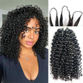 Curly Pre-Separated Feather Crochet Hair Extensions Reusable Knotless Real Human Hair With String Fullness Deep Curly Human Crochet Hair 14inch