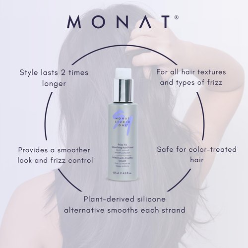 MONAT Studio One™ Frizz-Fix Leave-In Smoothing Hair Primer – Extended Style Duration – Easy Application – Daily Use – Color-Safe – Lightweight Formula
