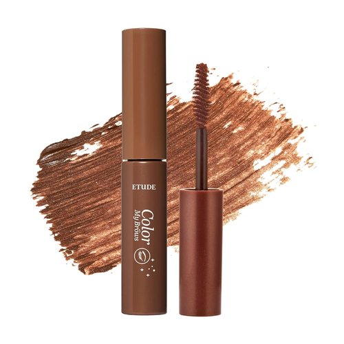ETUDE Color My Brows - Brow Mascara for 3D Natural Coloring | Moisturizing Gel Tint in Red Brown (0.152 Fl Oz)