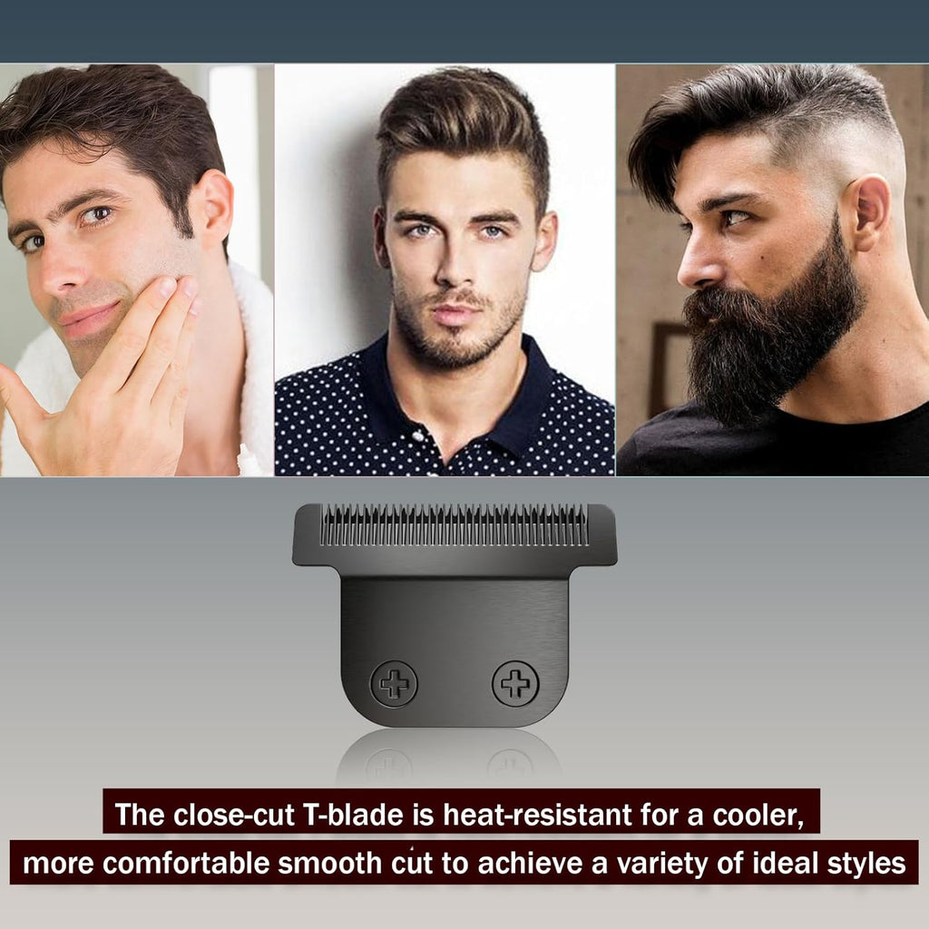 Wahl 40mm Replacement Detachable Stainless Steel T Blade - Compatible with Lithium Ion Trimmer | Black 3 Pack