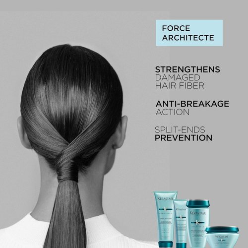 Kerastase Resistance Force Architecte Shampoo & Ciment Anti-Usure Conditioner Set - Repair Weak, Damaged Hair with Pro-Keratine Complex