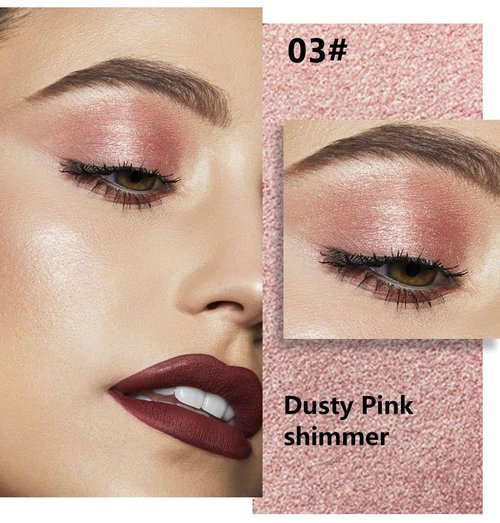 Evpct Dusty Pink Champagne Eyeshadow Palette - High Pigment Glitter Cream for Older Women | Rose Gold & Ice Pink