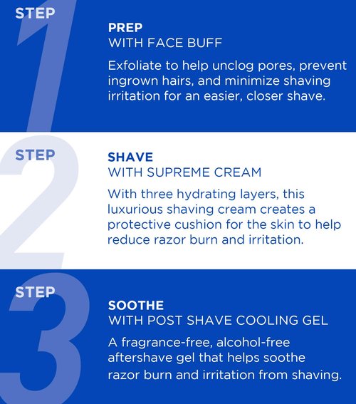 Jack Black Three You Need Shave Essentials Set for Men – Face Scrub, After Shave Cooling Gel, Shave Lather, Mens Skin Care Kit, Men's Skincare Gift Set