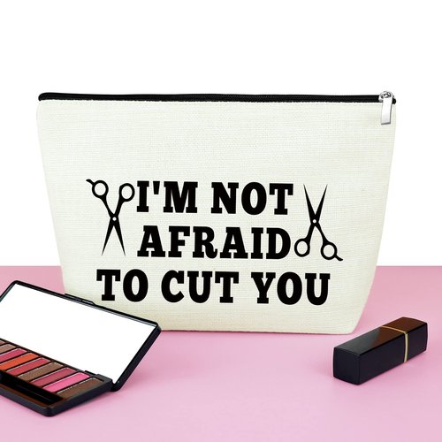 Mxrymvu Hairdresser Gift for Women Makeup Bag Hair Stylist Gifts Funny Cosmetology Graduation Gifts Salon Stylist Cosmetic Bag Hairdresser Appreciation Thank You Gift Beauty School Graduation Present