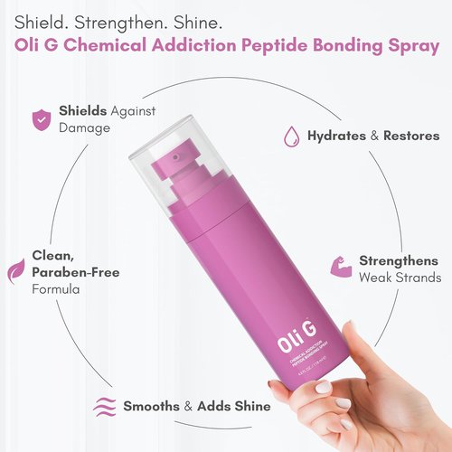 Oli G Chemical Addiction Bond-Repair Spray | 4oz Leave-In Treatment for Damaged Hair - Peptide Complex & Amino Acids