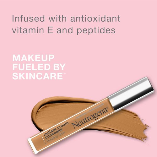 Neutrogena Healthy Skin Radiant Brightening Cream - Lightweight Antioxidant Concealer, Almond Medium 02, 0.24 oz