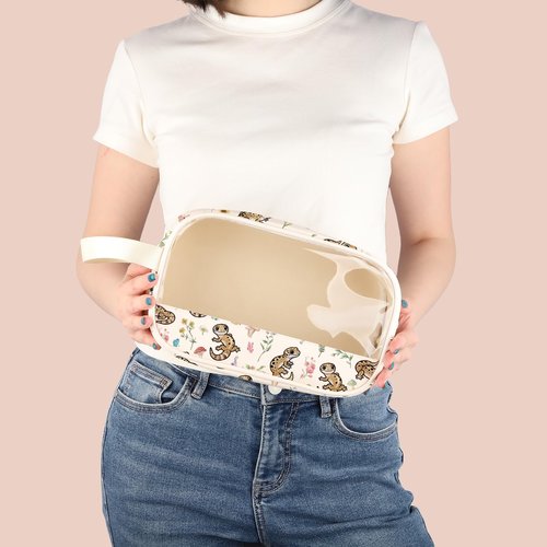 G2TUP Leopard Gecko Lover Gift Anatomy Of A Leopard Gecko Makeup Bag L-eopard G-ecko Mom Cosmetics Bag Pet Lizard Reptile Lover Gifts (Of A Leopard Gecko TM)