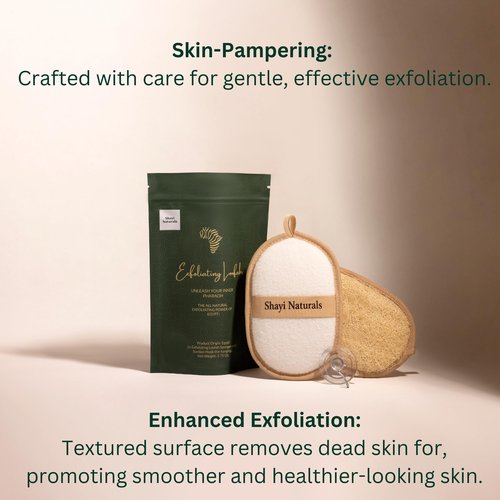 Shayi Natural Loofah Exfoliating Body Scrubber (2 Pack) & Hook to Dry. Loofa/Loofah Sponge as Face and Body Scrubber Exfoliator for Your Daily Shower Loofah Baths. Loofah for Women & Loofah for Men.