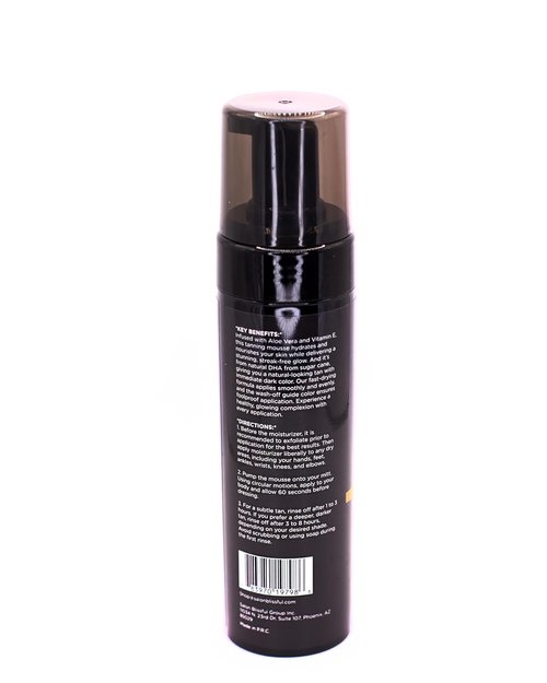 Skiennix Dark Self-Tanning Mousse - Fast-Drying Formula for Natural Bronzed Glow - 6.7 fl oz with Aloe Vera & Vitamin E