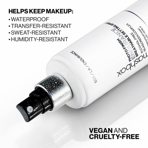 Smashbox Photo Finish Endurance Breathable Setting Spray | Lightweight, Long-Lasting, Hydrating Setting Spray | Locks in Makeup + Breathable Barrier That Strengthens Skin, 3.72 Fl Oz