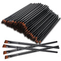 100 Pcs Angled Eyebrow Brushes Bulk Disposable Brow Brushes For Eyebrows Brow Tint Brushes Eye Makeup Brush Concealer Eye Shadow Applicator Sticks Tinting Brushes Esthetician Supplies (Black)