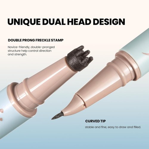 Skiennix 2-in-1 Microblading Freckle Pen & Stamp - Waterproof, Natural-Looking Freckles, Lasts 24 Hours