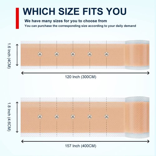 Silicone Scar Sheets Tape for Surgical Scars, C Section Scar Silicone Strips, Medical Grade, Reusable, Soften and Flattens Scars, Breast, Keloid, Professional Scar Patches. (1.6x115 Inch)