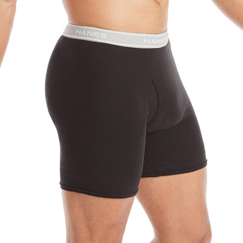 Hanes Men's Boxer Briefs - Cool & Breathable Cotton, Moisture-Wicking Comfort | No Ride Up