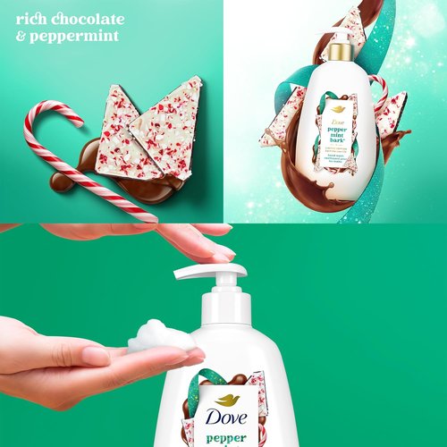 Dove Hand Soap - Holiday Treats Variety 3-Pack | Cinnamon Pumpkin Pie, Peppermint Bark & Sugar Cookie, 12 Fl Oz Each