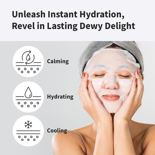 BENTON Aloe Soothing Mask Pack | Hydrating & Cooling Facial Mask Sheets - 23g x 10 Pack
