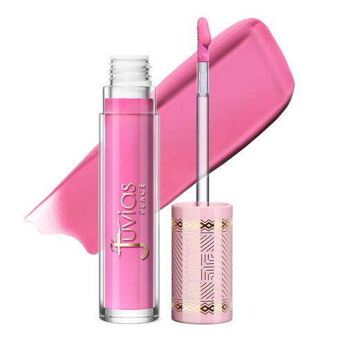 Juvia's Place Smoothie Lip Gloss - Hydrating Pink Velvet Cream Lipgloss | Non-Sticky, High Shine Formula with Cocoa Butter & Chia Oil