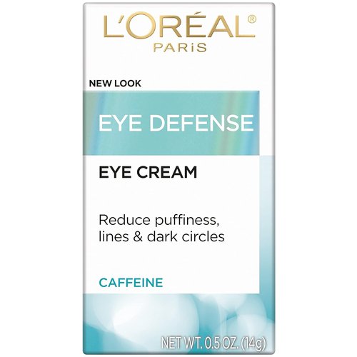 L'Oreal Paris Eye Defense Cream - Caffeine & Hyaluronic Acid for Dark Circles | 0.5 oz
