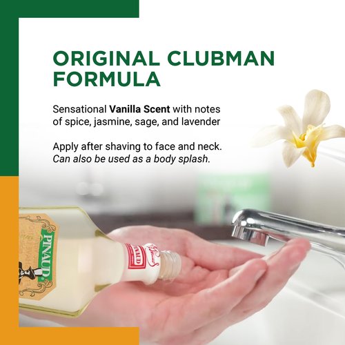 Clubman After Shave Lotion 6 Ounce Vanilla (177ml) (2 Pack)