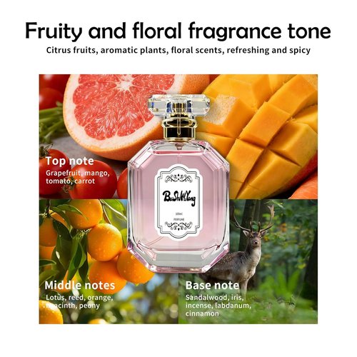 Skiennix Women's Perfume - Pheromone-Infused Eau de Toilette | 100ml Citrus, Mango & Lotus Scent | Long-Lasting Floral Fruity Fragrance