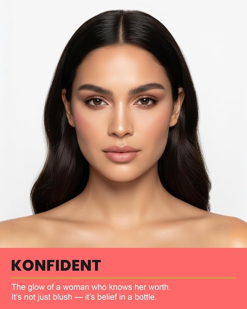 Konfident Liquid Blush - TikTok-Viral Natural Flush Cheek Color with Collagen & Glycerin for Radiant Glow - Vegan High-Pigment Makeup