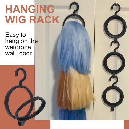 KUKLIPJIM 20-Pack Wig Hanger & Storage Solution, Versatile Stand for Multiple Wig Organization & Display - Portable Wig Holder