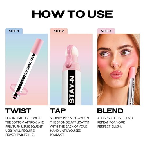 Sacheu Cheek STAY-N Liquid Blush - High Pigment, Buildable Cream for Dewy Radiance | Long-Lasting & Cruelty-Free (I'm Cute)