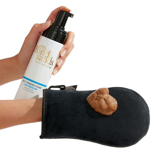 Bondi Sands Tan + Maintain Kit - Light/Medium Self Tanning Foam, Mitt & Gradual Tanning Milk