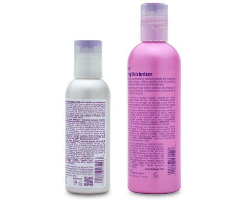 Aphogee Hair Care Double Bundle - Two-Step Protein Treatment (4 Fl Oz) & Moisturizer (8 Fl Oz)