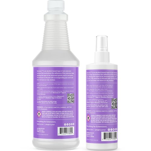 Big Kizzy Tape In Extension Remover, 32oz Refill Bottle + Free 8oz Release & Reuse Spray, Compatible with All Major Brands