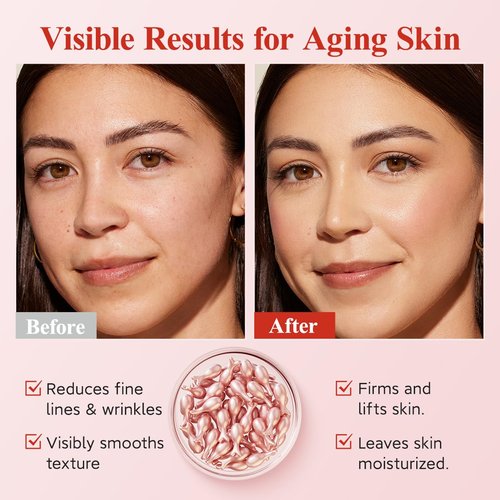 HKH Retinol Serum Capsules - Anti-Aging Face Serum with Vitamin A & E for Smoother, Firmer Skin | 38 Capsules
