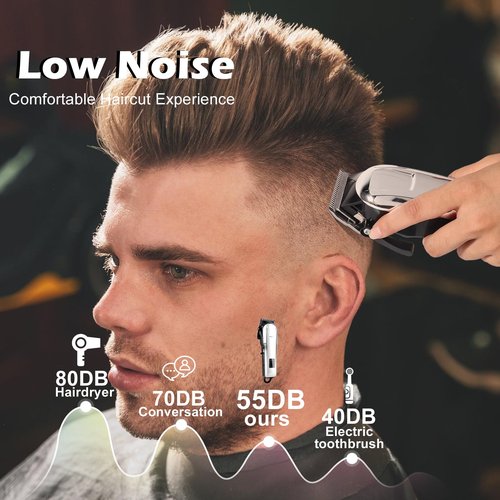 4 Pack Hair Clippers for Men Cordless Clippers for Hair Cutting Rechargeable Beard Hair Trimmer LED Display