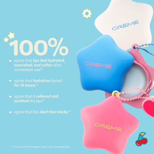 The Crème Shop Plush Pout Lip Butter Balm Key Chain Charm | Hydrating Korean Formula with Peptides & Squalane - Mint