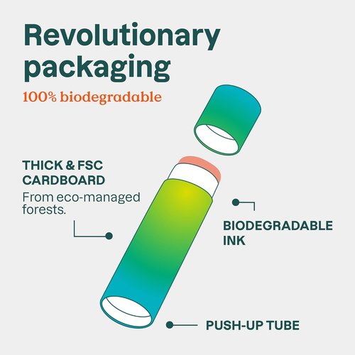 ATTITUDE Tinted Lip Balm - SPF 15, EWG Verified, Plastic-Free, Vegan, Unscented | 0.3 Ounce