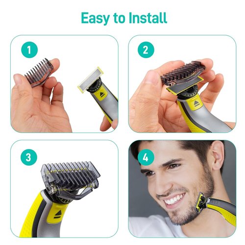 Philips Norelco OneBlade Guide Combs - Trimmer Guards Kit for Face & Body | 1/3/5mm Sizes