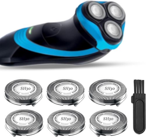 Philips Norelco SH30 Shaving Heads - High-Performance Replacement Blades for Series 1000, 2000, 3000, 5000X | 6-Pack