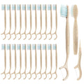NUDUKO Travel Toothbrush Dental Floss Picks - 4 in 1 Biodegradable Disposable Toothbrushes with Tongue Scraper, Eco-Friendly Individually Wrapped Toothbrush for Adult Kids Travel Oral Care, 40 Pack