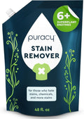 Puracy Stain Remover - Natural Laundry & Travel Stain Cleaner for Clothes & Baby Essentials | Unscented, 48 fl oz