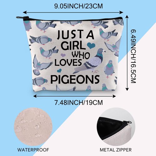 Gzrlyf Pigeon Makeup Bag Pigeon Lover Gift Pigeon Themed Gifts Pigeon Cosmetic Bag Gift For Pigeon Lover (JUST PigeonMB13)