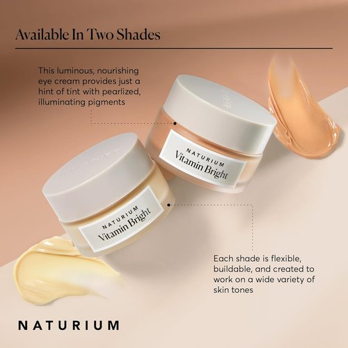 Naturium Vitamin Bright Eye Cream - Illuminating Under Eye Repair for Dark Circles | Light/Medium, 0.5 oz