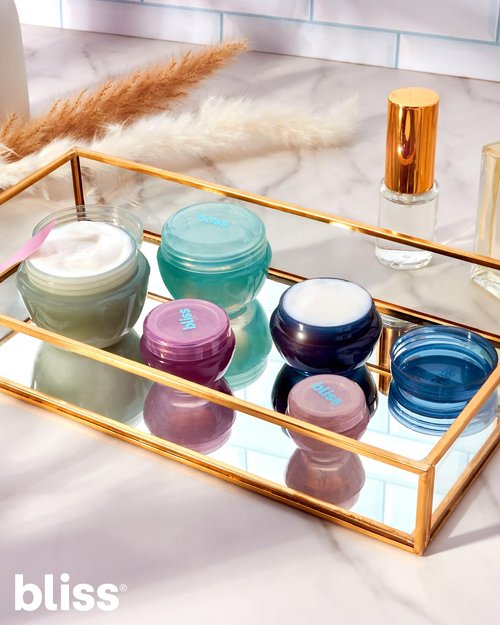 Bliss Travel Containers - 5 Pack Leak Proof Tapered Jar Set with Lid and Spatula - Small Travel Size Containers for Creams Lotions Skincare, Size Onesize, Multi