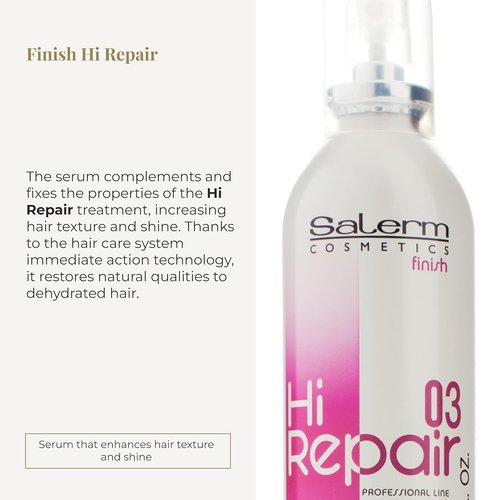 Salerm Texturizing Hair Serum - Hi Repair Formula for Damaged Hair - 100 ml | Rejuvenates & Adds Shine