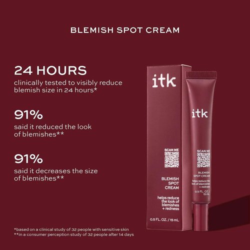 ITK Skincare Salicylic Acid Acne Spot Treatment - Fast Relief for Face, Back & Body | 0.5oz with Tea Tree Oil