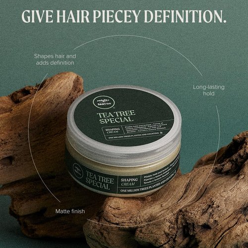 Tea Tree Shaping Cream - Hair Styling Cream for Long-Lasting Hold & Matte Finish | All Hair Types